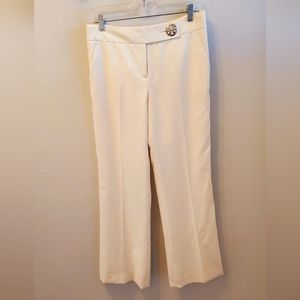 Tory Burch Cream Wide Leg Pants